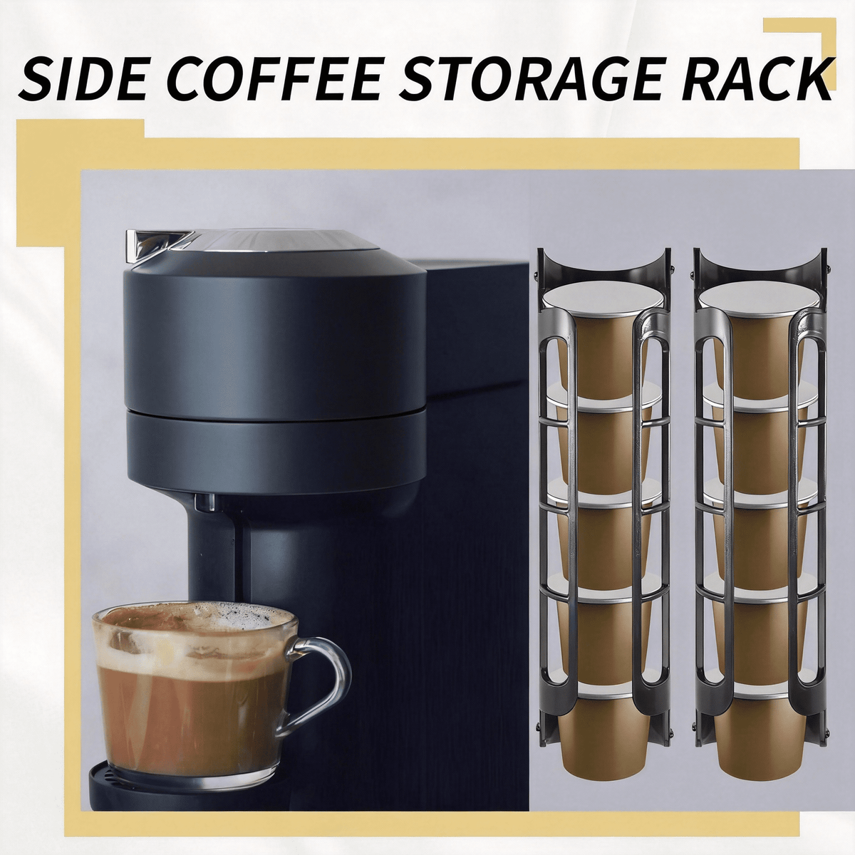 Side-Mount Coffee Pod Holders, Set of 2 Adhesive Racks for Single-Serve Pods - Image 6