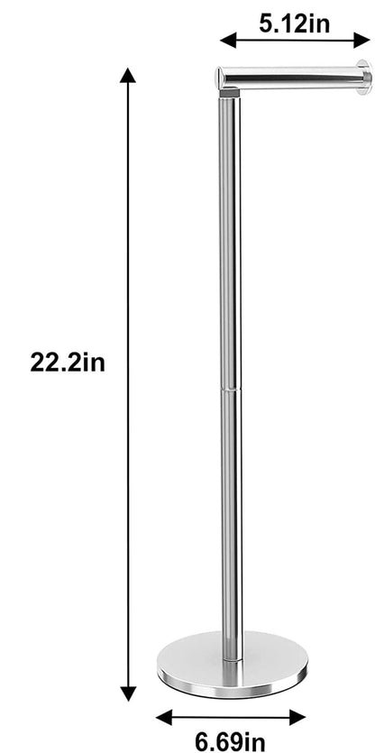 Freestanding Toilet Roll Holder in Stainless Steel, Stores up to Five Rolls - Image 2