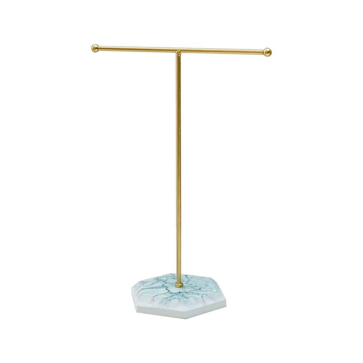 T-Bar Jewelry Stand with Weighted Base for Necklaces and Bracelets