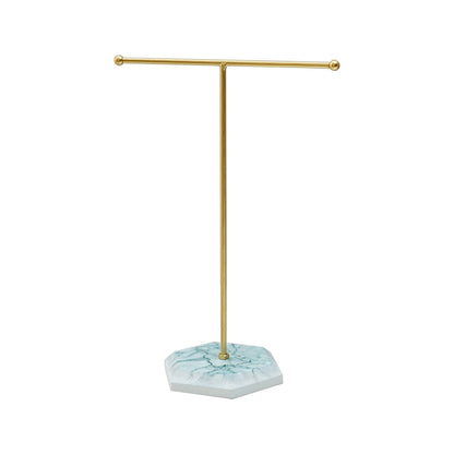 T-Bar Jewelry Stand with Weighted Base for Necklaces and Bracelets