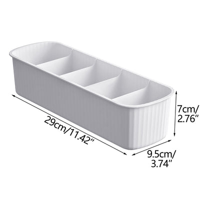Five-Compartment Drawer Organizer for Socks, Underwear and Ties, Stackable - Image 2