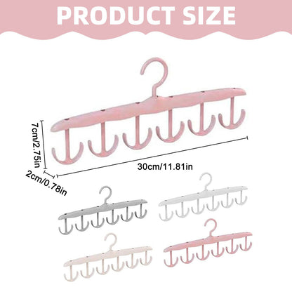 Rotating Purse Hanger with Six Hooks, White Closet Rack for Bags and Scarves - Image 3