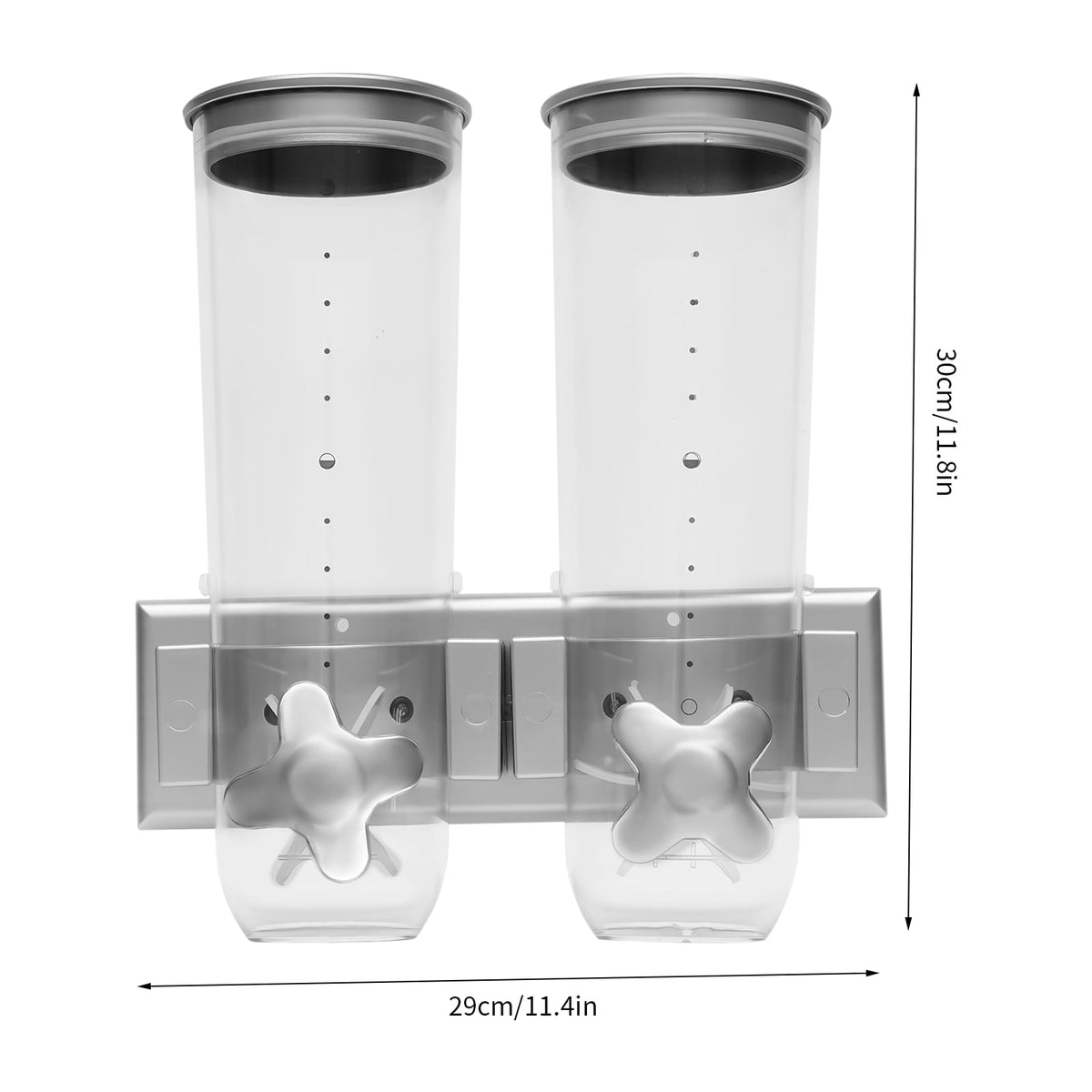 Wall-Mounted Dual Cereal Dispensers, Set of 2 for Grains, Nuts and Sweets - Image 4