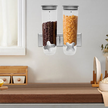 Wall-Mounted Dual Cereal Dispensers, Set of 2 for Grains, Nuts and Sweets - Image 5