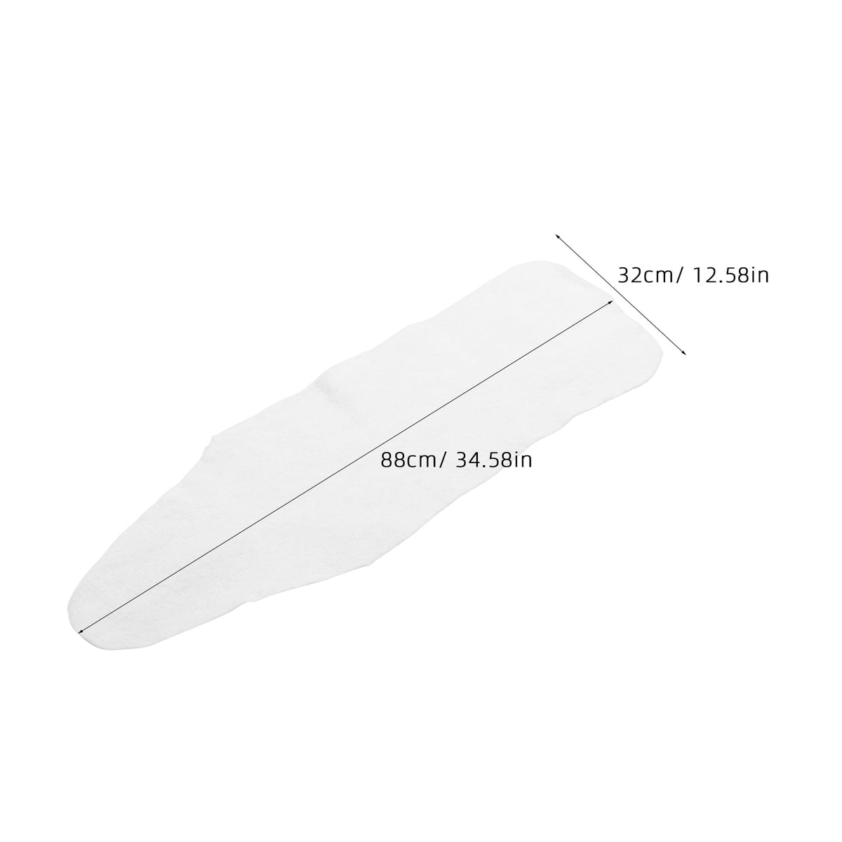 Cotton Ironing Board Cover Pad, 34.6 x 12.6 Inches in White - Image 3