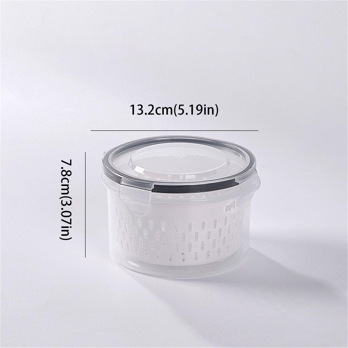 Produce Saver Container with Locking Lid and Removable Colander Insert - Image 2