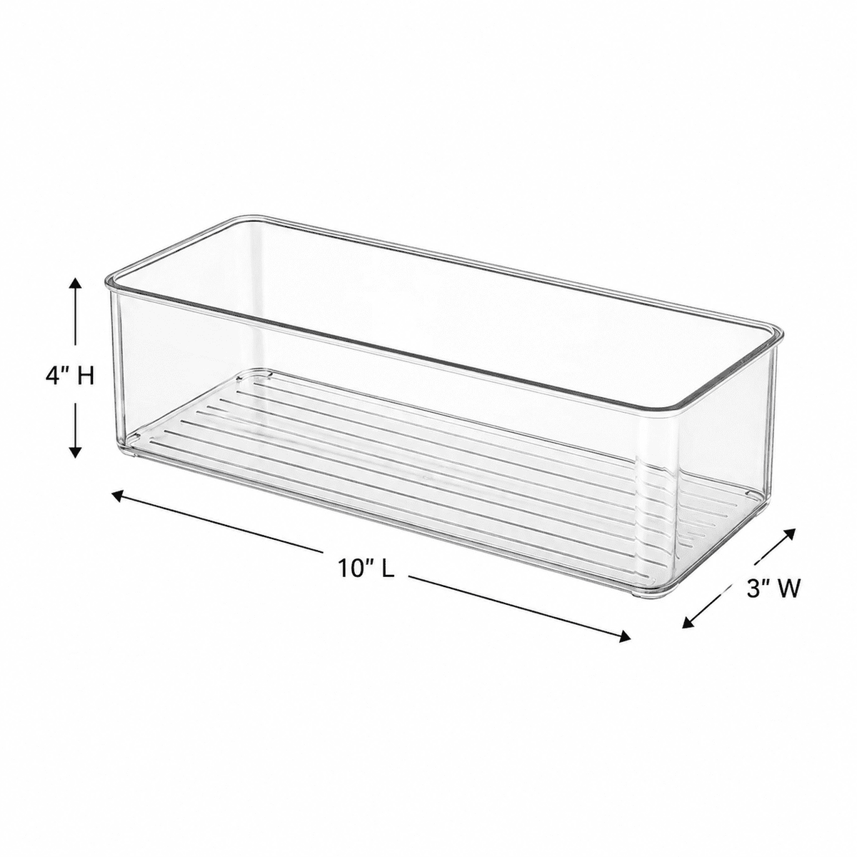 Clear Stackable Fridge and Pantry Bins, Set of 8 with Straight Sides - Image 3