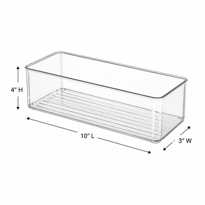 Clear Stackable Fridge and Pantry Bins, Set of 8 with Straight Sides - Image 3