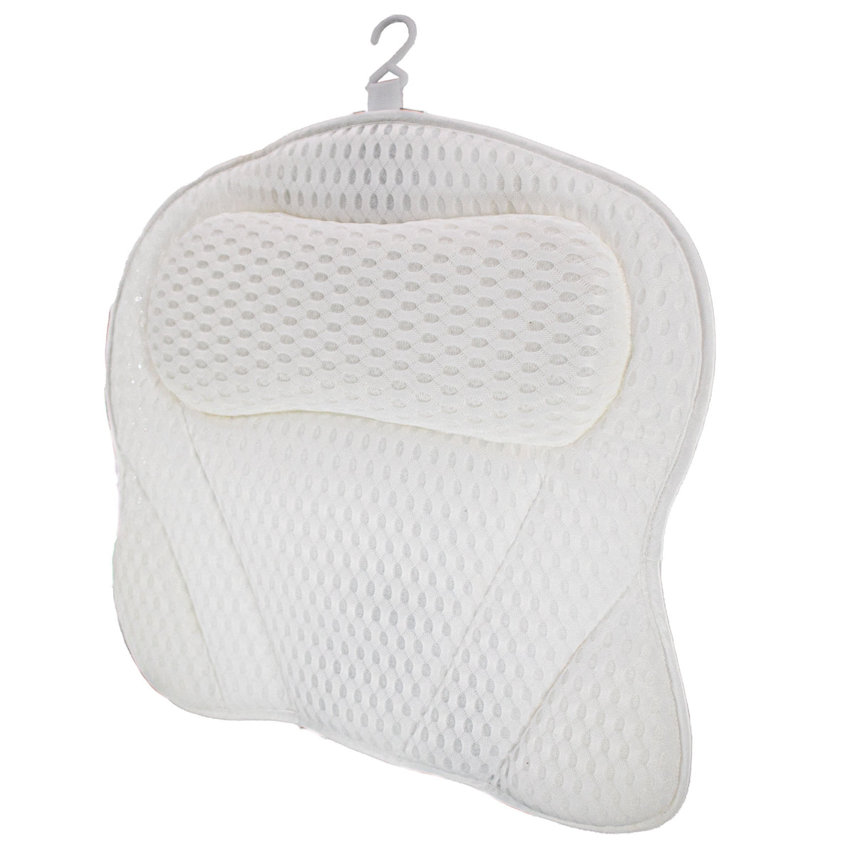 Ergonomic Bath Pillow with Air Mesh Headrest and Six Suction Cups