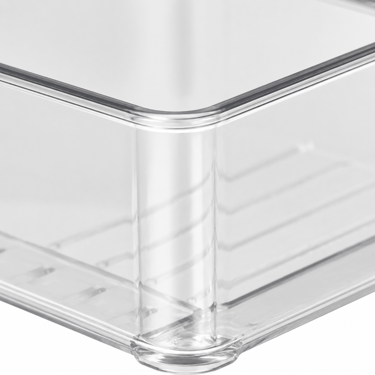 Clear Stackable Fridge and Pantry Bins, Set of 8 with Straight Sides - Image 2