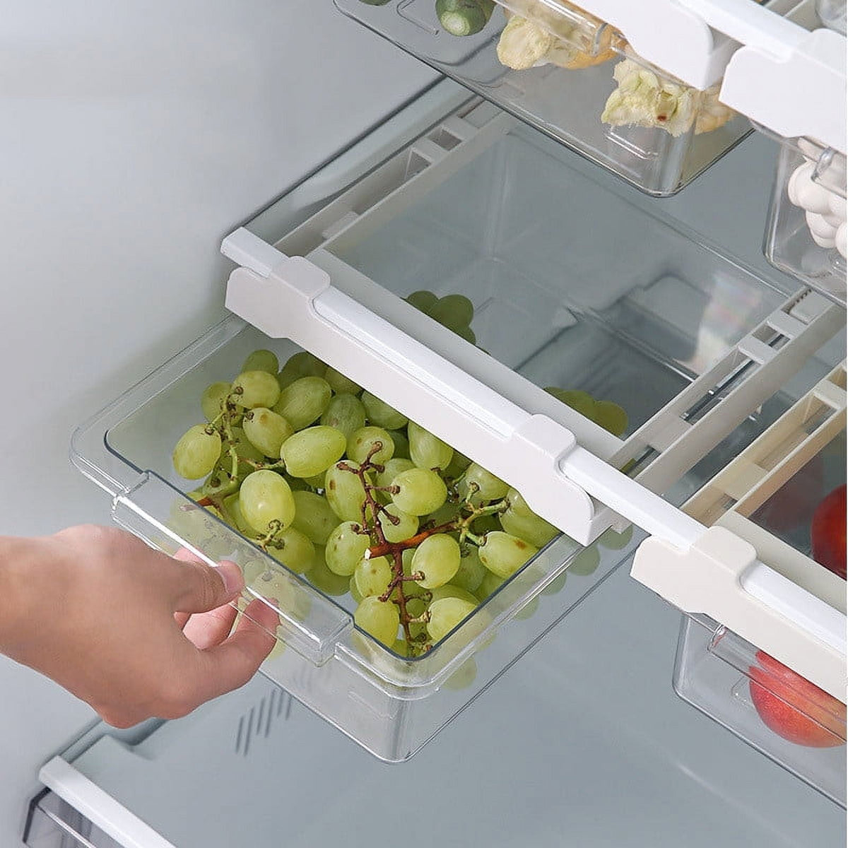 Pull-Out Under-Shelf Fridge Drawer with Expandable 33 to 43 cm Bracket - Image 2
