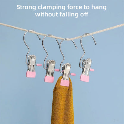 Hanging Boot and Laundry Clips, Set of 5 with Rotating Metal Grips, Black - Image 4
