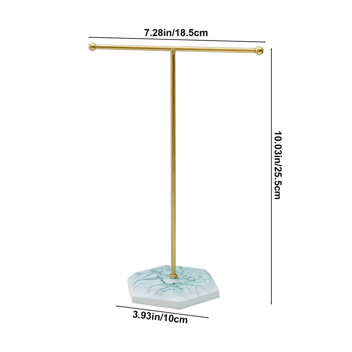 T-Bar Jewelry Stand with Weighted Base for Necklaces and Bracelets - Image 3