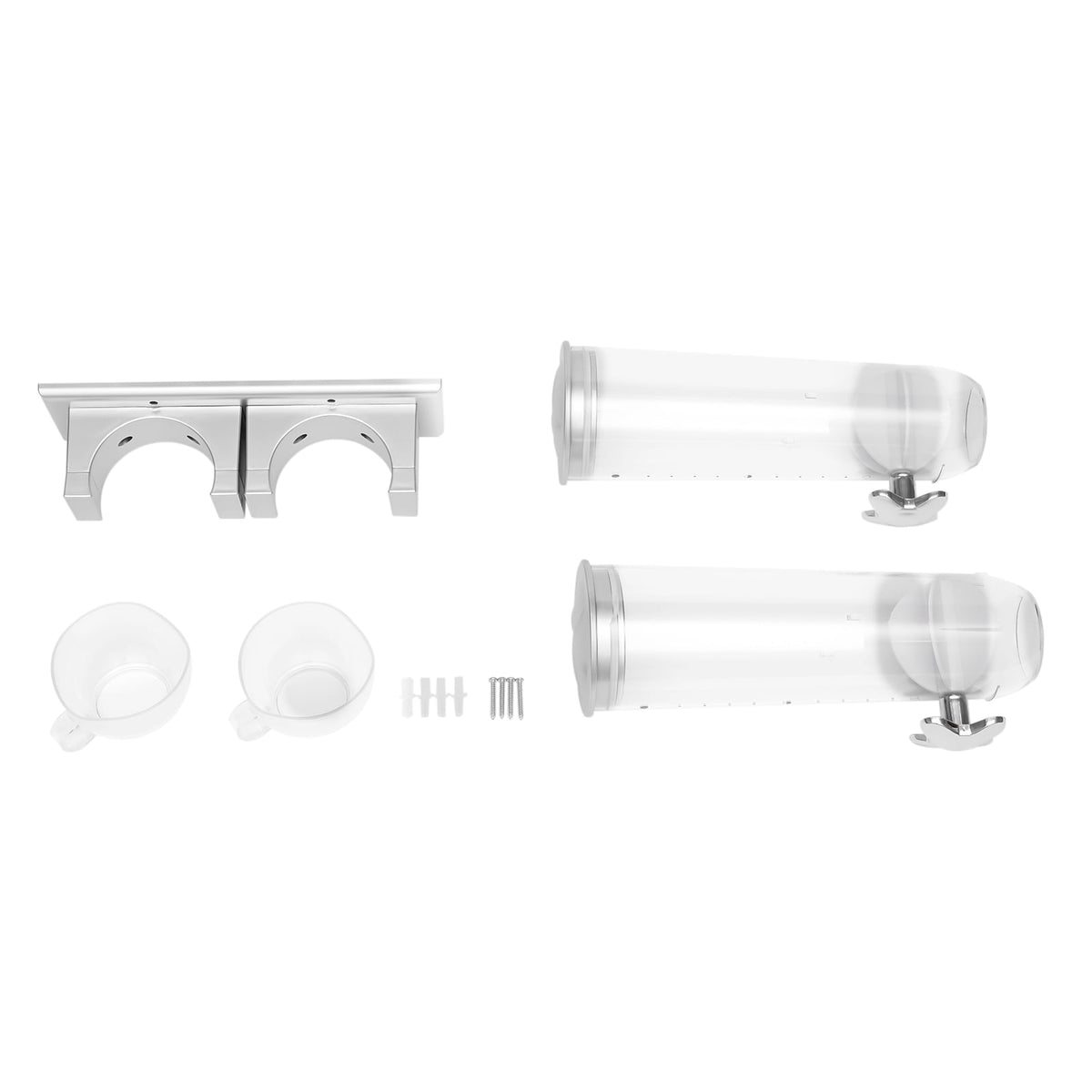 Wall-Mounted Dual Cereal Dispensers, Set of 2 for Grains, Nuts and Sweets