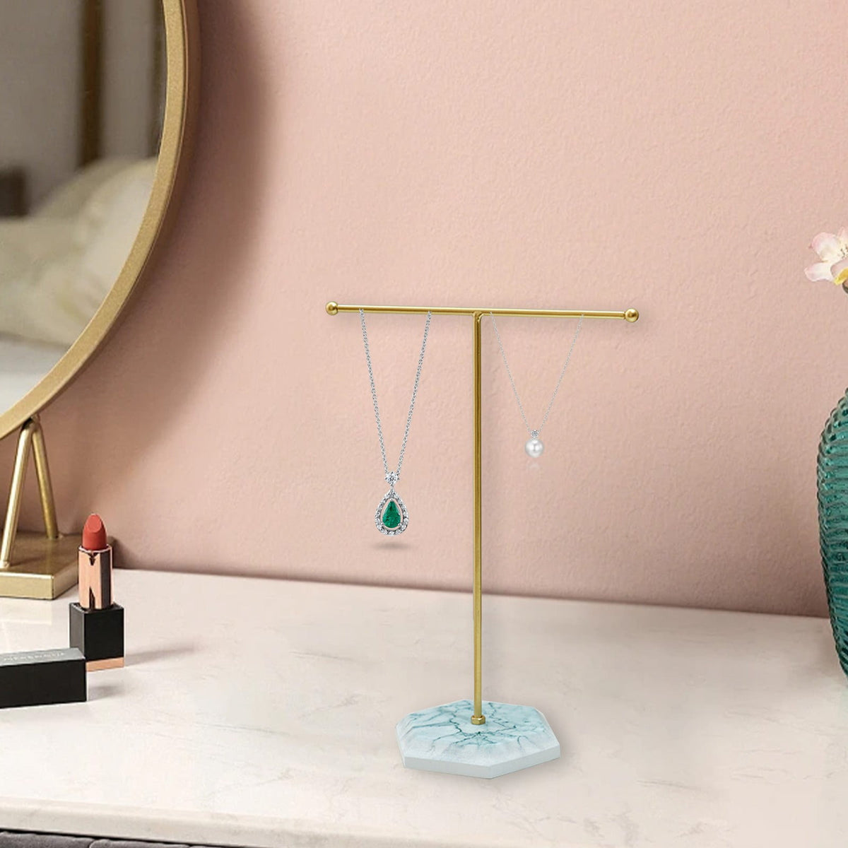 T-Bar Jewelry Stand with Weighted Base for Necklaces and Bracelets - Image 6