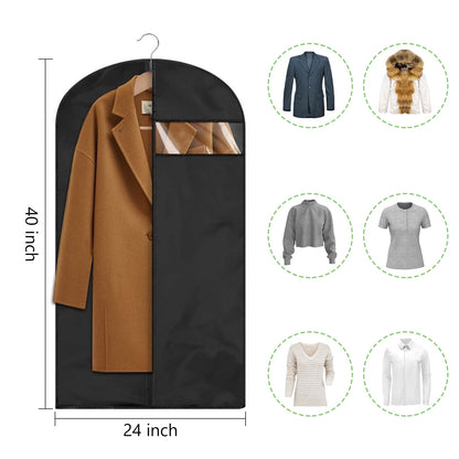 Hanging Garment Bags, Set of 4 at 24 x 40 Inches with Clear Viewing Panel - Image 6