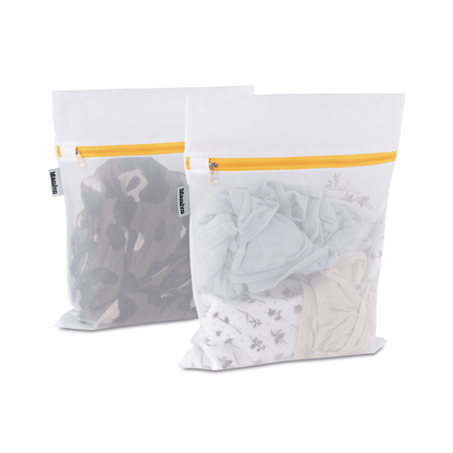 Fine Mesh Wash Bags for Delicates, Two Small Bags with Heavy-Duty Zips - Image 2