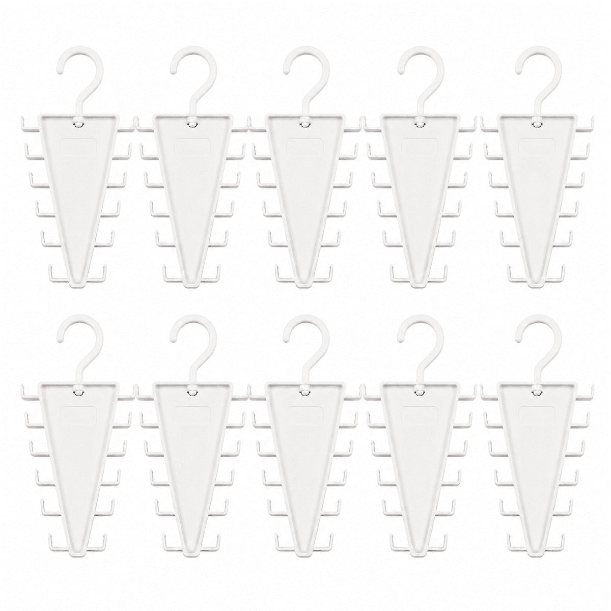 V-Shaped Closet Hanger with 12 Hooks, Rotating Rack for Scarves and Belts