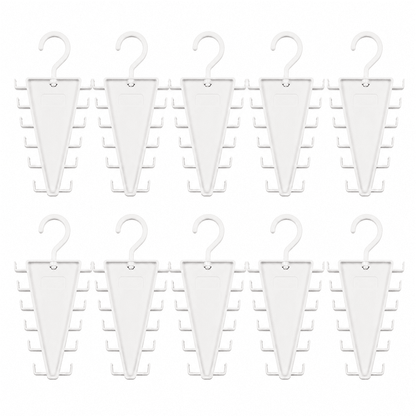 V-Shaped Closet Hanger with 12 Hooks, Rotating Rack for Scarves and Belts