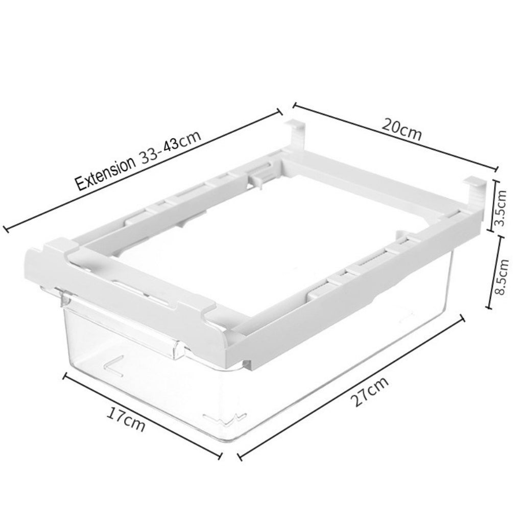 Pull-Out Under-Shelf Fridge Drawer with Expandable 33 to 43 cm Bracket - Image 5