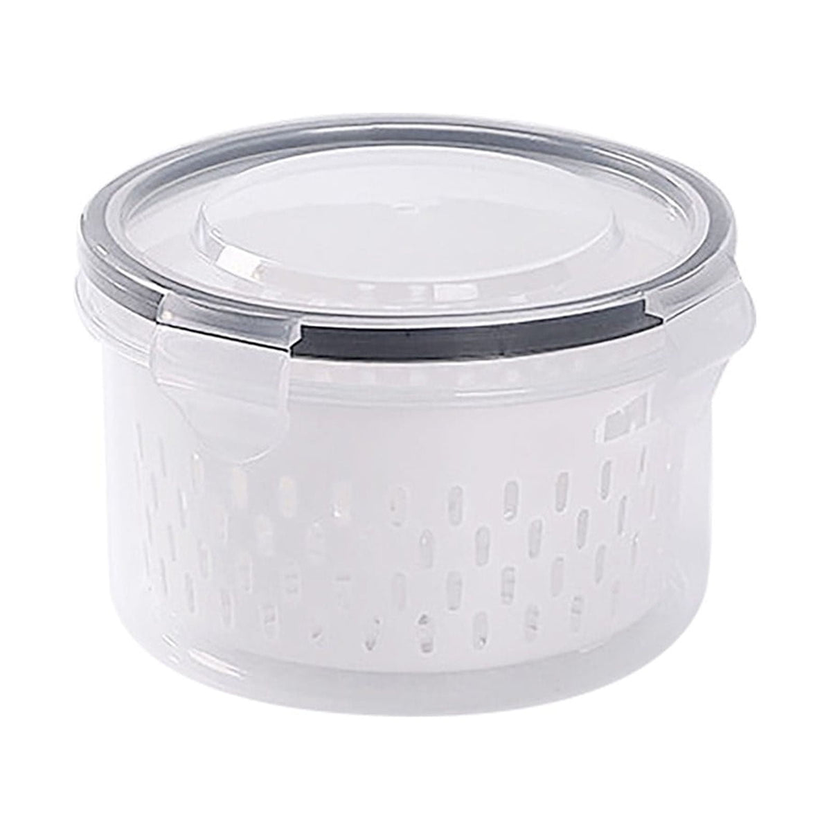 Produce Saver Container with Locking Lid and Removable Colander Insert