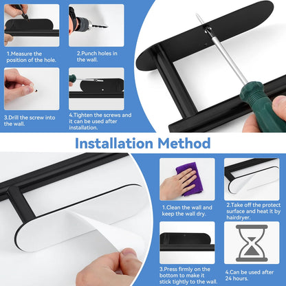Under-Cabinet Paper Towel Holder in Black Stainless Steel, 13.1 Inches - Image 4