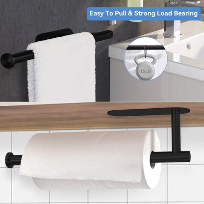 Under-Cabinet Paper Towel Holder in Black Stainless Steel, 13.1 Inches - Image 5