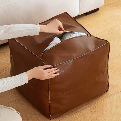 Foldable Storage Footstool Ottoman with Fabric Cover for Clothes and Toys - Image 5