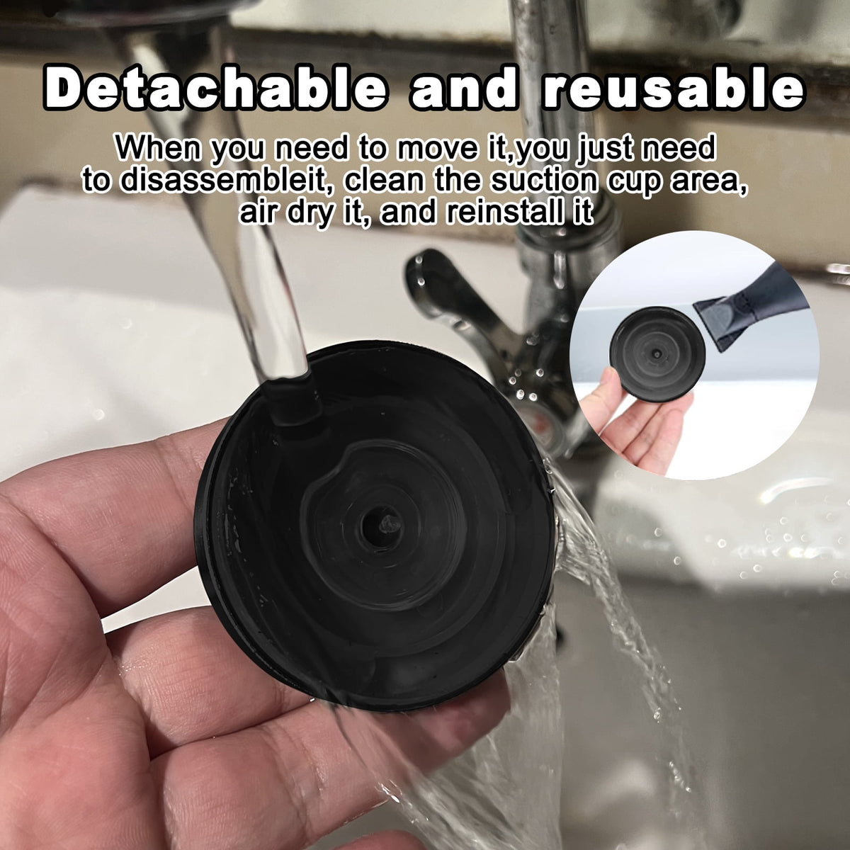 Suction Cup Towel Hooks, 4 Pack in Matte Black, Holds up to 11 Pounds - Image 3
