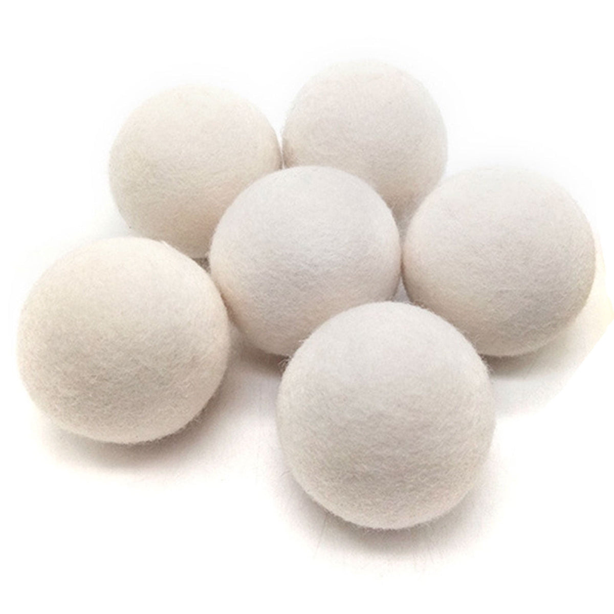 Wool Dryer Balls, Set of 10 at 2 Inches Across, Natural Fabric Softener