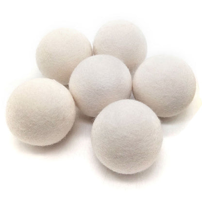Wool Dryer Balls, Set of 10 at 2 Inches Across, Natural Fabric Softener