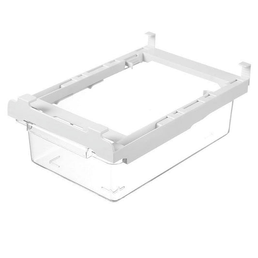 Pull-Out Under-Shelf Fridge Drawer with Expandable 33 to 43 cm Bracket