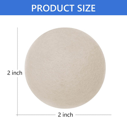 Wool Dryer Balls, Set of 10 at 2 Inches Across, Natural Fabric Softener - Image 3
