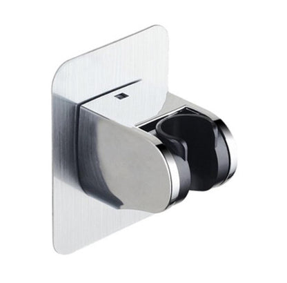 Adhesive Shower Head Bracket, Adjustable Wall Mount in Silver, 3.9 Inches