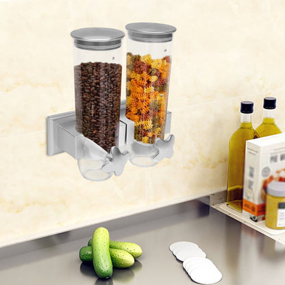 Wall-Mounted Dual Cereal Dispensers, Set of 2 for Grains, Nuts and Sweets - Image 3