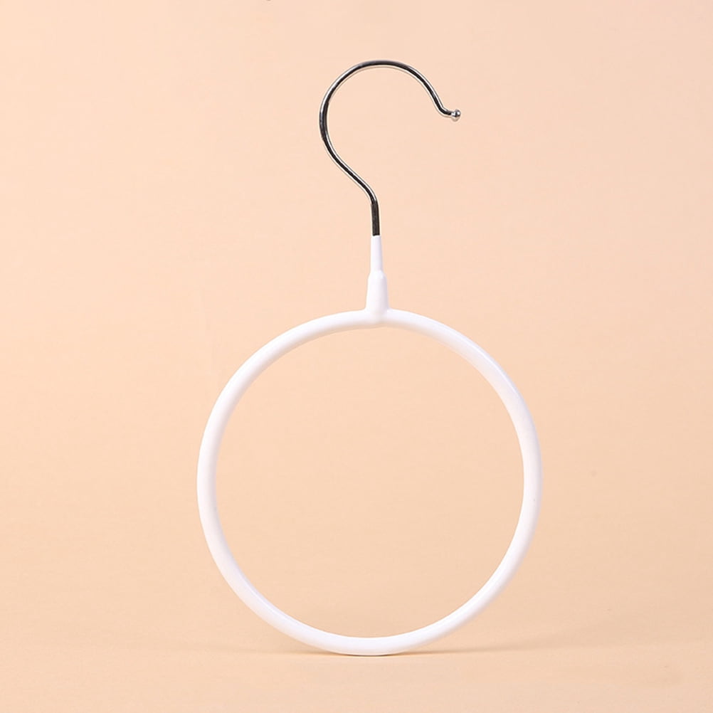 Round Scarf and Tie Hanger, Holds 4, Stainless Steel with Silicone Sleeves - Image 2