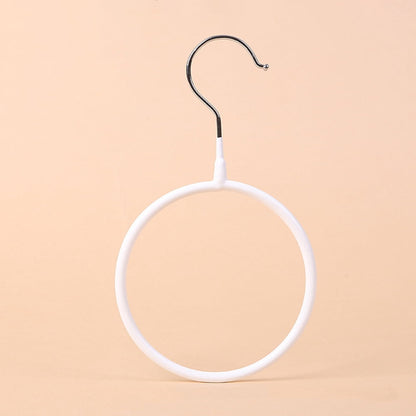 Round Scarf and Tie Hanger, Holds 4, Stainless Steel with Silicone Sleeves - Image 2