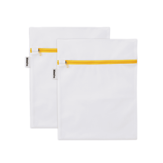 Fine Mesh Wash Bags for Delicates, Two Small Bags with Heavy-Duty Zips