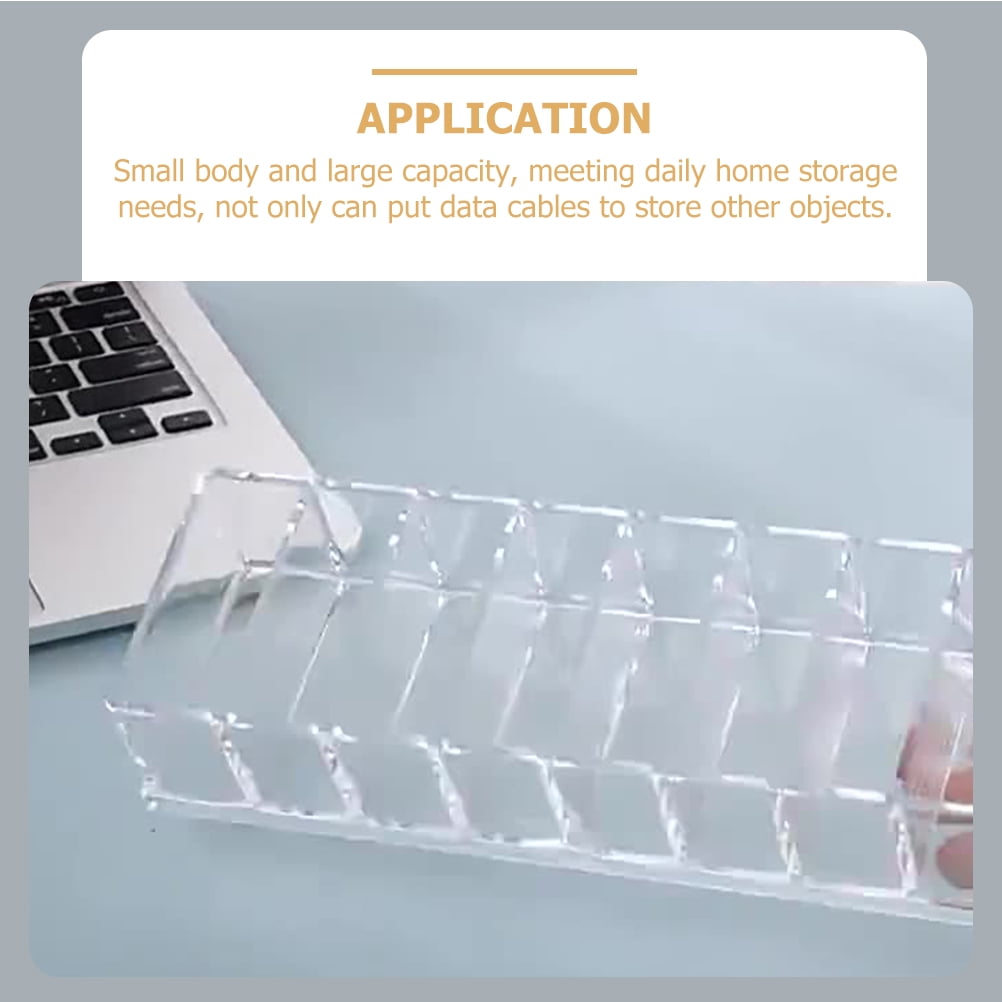 Clear-Lidded Cable Storage Box, Pack of 2, for Chargers and Cords - Image 4
