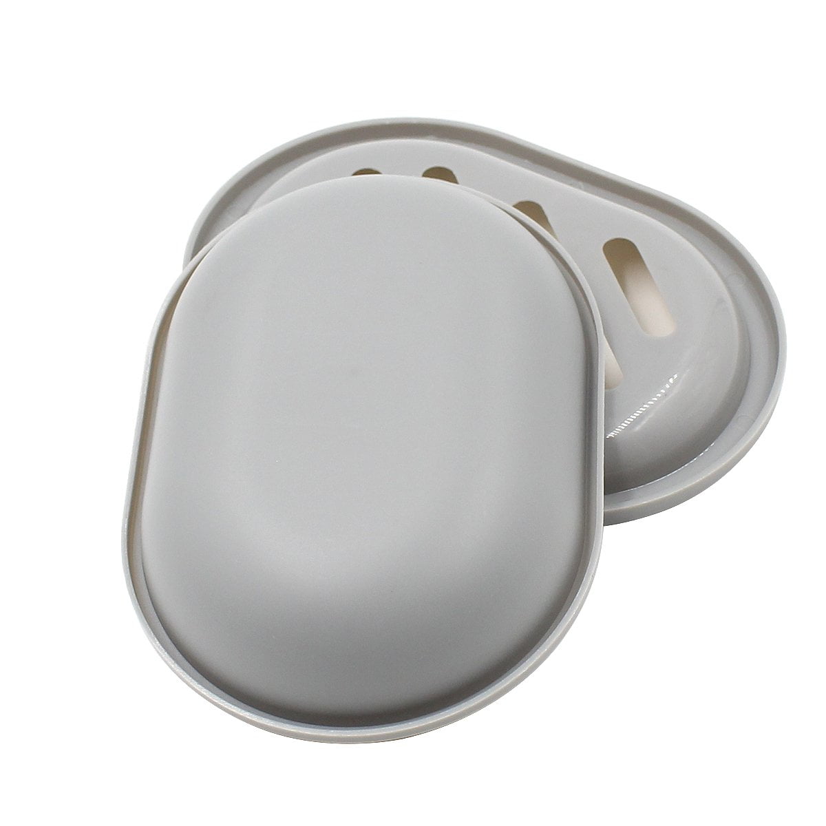 Draining Soap Dishes with Slotted Base, Set of 2 in Grey - Image 6
