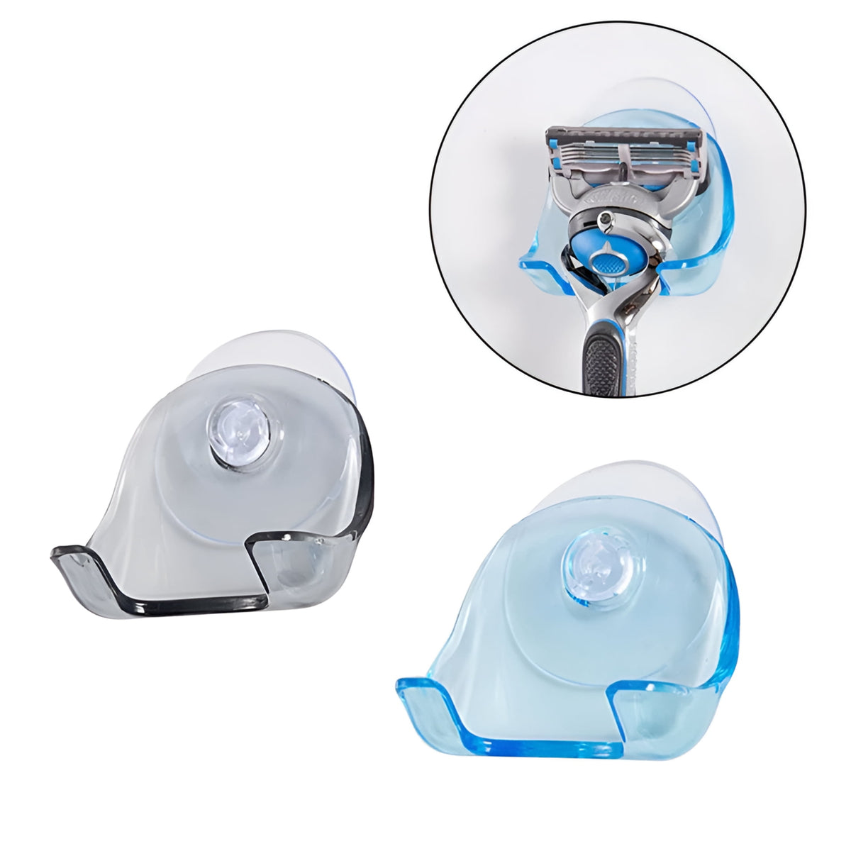 Suction Cup Razor Holders for the Shower, Set of 2 in Durable Plastic - Image 5
