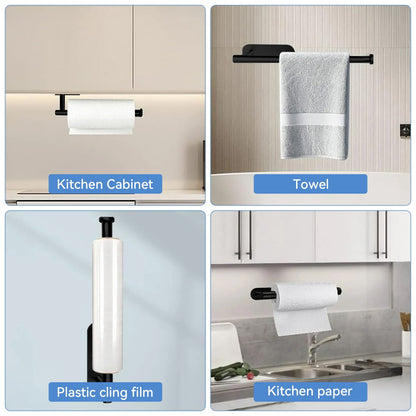 Under-Cabinet Paper Towel Holder in Black Stainless Steel, 13.1 Inches - Image 6