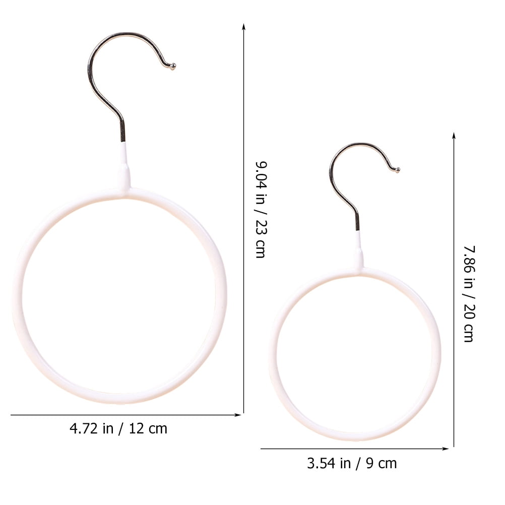 Round Scarf and Tie Hanger, Holds 4, Stainless Steel with Silicone Sleeves - Image 3