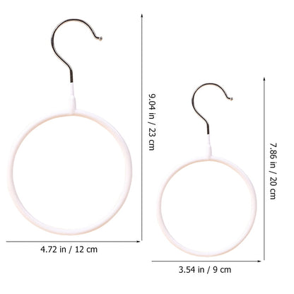 Round Scarf and Tie Hanger, Holds 4, Stainless Steel with Silicone Sleeves - Image 3
