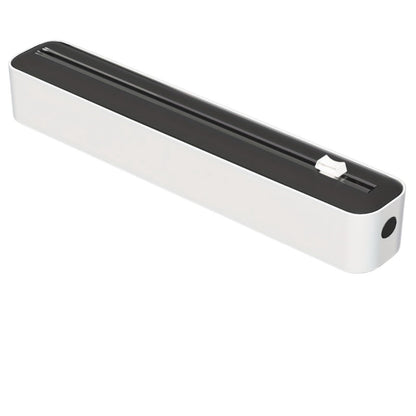 Foil and Cling Film Dispenser with Sliding Blade Cutter, Black and White