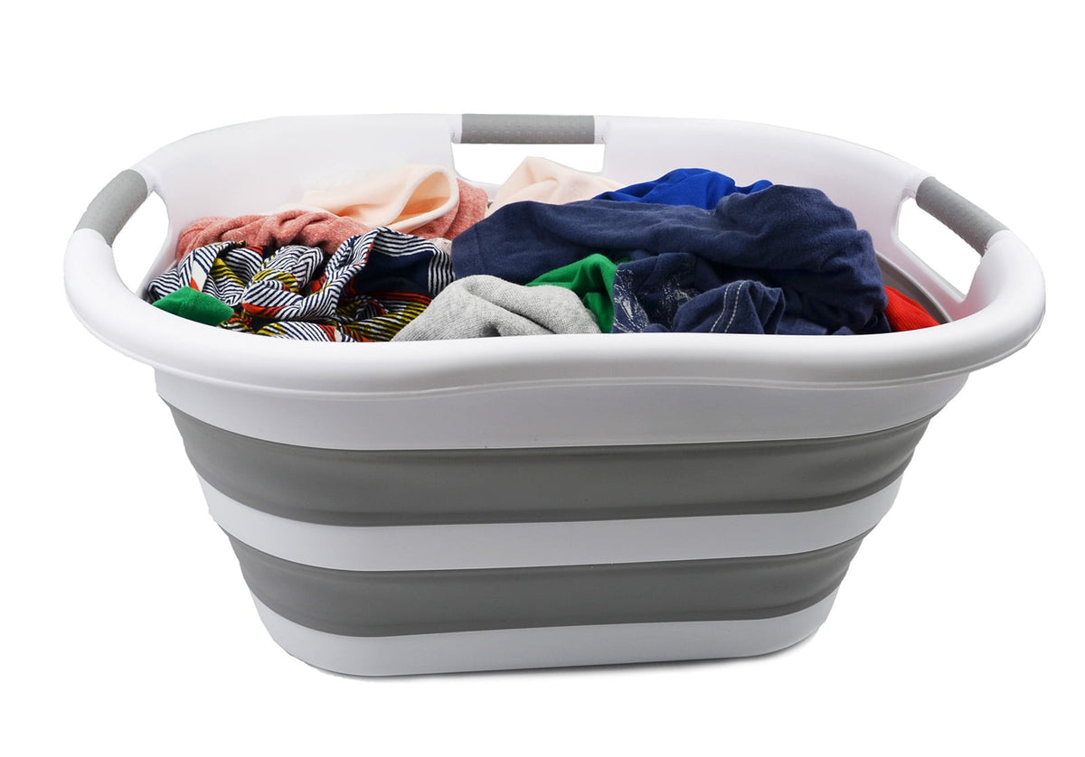 Collapsible Laundry Basket, 40 Liter Pop-Up Hamper that Folds to 3 Inches - Image 4