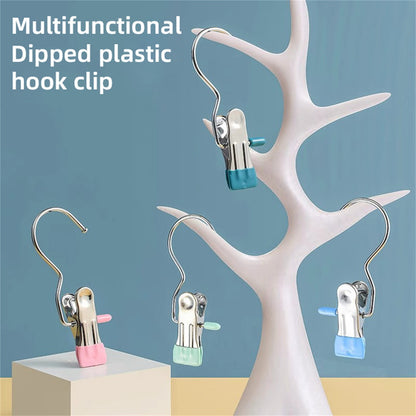 Hanging Boot and Laundry Clips, Set of 5 with Rotating Metal Grips, Black - Image 6